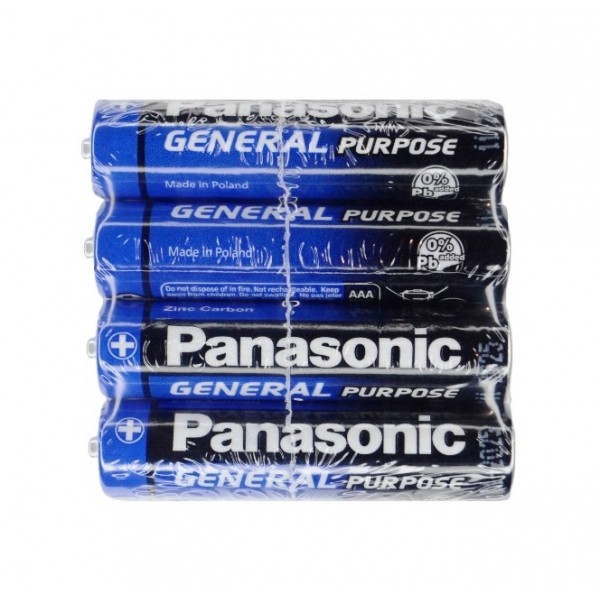 Батарейка ААА, Panasonic, R3, сольова, 1,5V, 4шт/уп